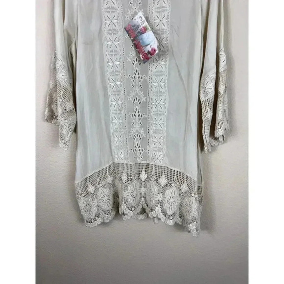 Johnny Was Blouse Tunic Embroidered Womens Size S Lace Boho - Picture 3 of 10